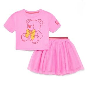 NWT Toddler Girls Graphic Crewneck Top and Skirt Set from Way to Celebrate 3T